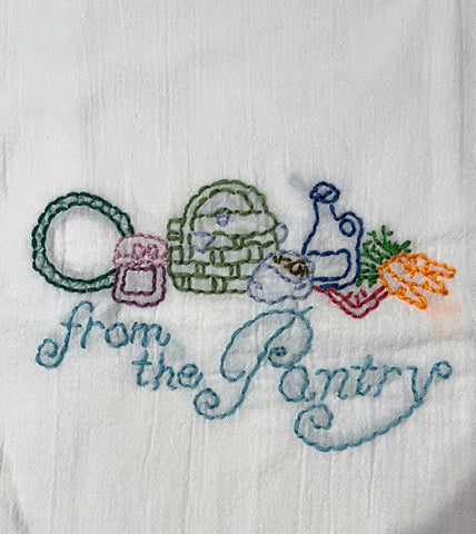 Millie's Tea Towels, Hand Embroidered: Millie's Pantry Collection (11 to choose from)
