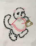 Millie's Tea Towels, Hand Embroidered: Kitties (8 to choose from)