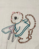 Millie's Tea Towels, Hand Embroidered: Kitties (8 to choose from)