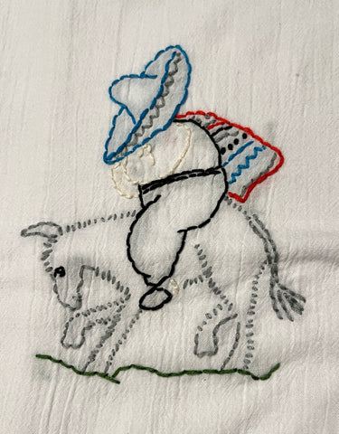 Millie's Tea Towels, Hand Embroidered: South of the Border (5 to choose from)