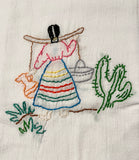 Millie's Tea Towels, Hand Embroidered: South of the Border (5 to choose from)