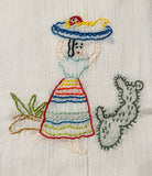 Millie's Tea Towels, Hand Embroidered: South of the Border (5 to choose from)