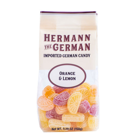 German Hard Candies: Orange & Lemon