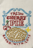 Millie's Tea Towels, Hand Embroidered: Pie! (7 to choose from)