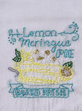 Millie's Tea Towels, Hand Embroidered: Pie! (7 to choose from)