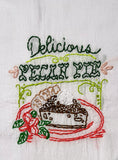 Millie's Tea Towels, Hand Embroidered: Pie! (6 to choose from)