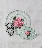 Millie's Tea Towels, Hand Embroidered: Kitchen Puppies (8 to choose from)