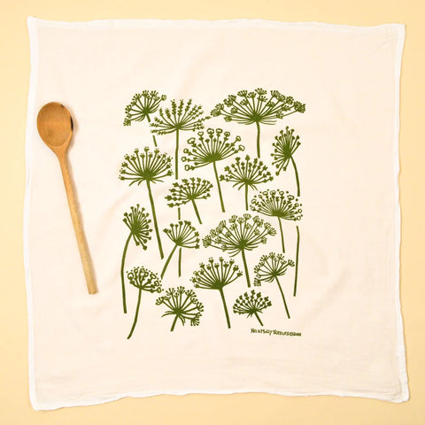 Flour Sack Tea Towels: Queen Anne's Lace