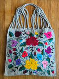 Mexican Market Bags: Loom Woven Otomi Embroidered Bag