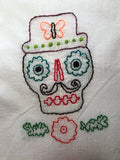 Millie's Tea Towels, Hand Embroidered: Dia de Los Muertos Collection (7 to choose from)