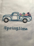Millie's Tea Towels, Hand Embroidered: Vintage Seasonal Trucks (5 to choose from)