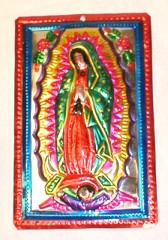 Our Lady of Guadalupe Painted Tin Plaque