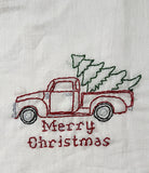 Millie's Tea Towels, Hand Embroidered: Vintage Seasonal Trucks (5 to choose from)