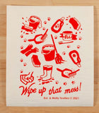 Compostable Sponge Cloth: LARGE Wipe Up That Mess!