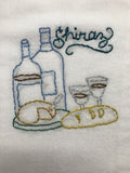 Millie's Tea Towels, Hand Embroidered: Wine Lovers' Collection (6 to choose from)