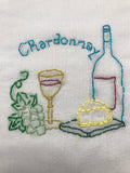 Millie's Tea Towels, Hand Embroidered: Wine Lovers' Collection (6 to choose from)