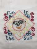 Millie's Tea Towels, Hand Embroidered: Fun in the Sun Collection (10 to choose from)