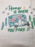 Millie's Tea Towels, Hand Embroidered: Gone Camping Collection (9 to choose from)