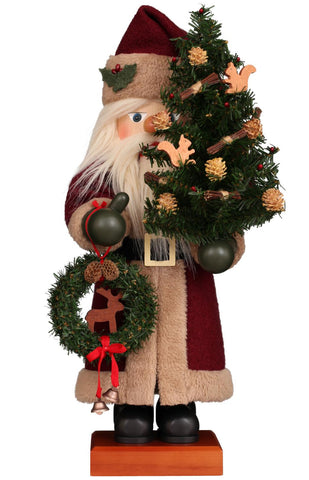 German Premium Nutcracker : Rustic Santa with Christmas Tree