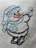 Millie's Tea Towels, Hand Embroidered: Snowman Collection (7 to choose from)