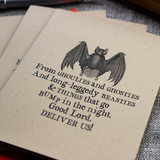 Hallowe'en Card: Black Bat