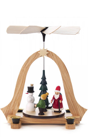 German Christmas Pyramid: Santa & Snowman