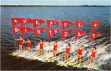 Postcard: Happy Birthday, Water Skiers