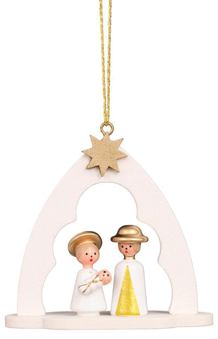 German Christmas Ornament: Arch with Holy Family