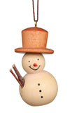 German Christmas Ornament: Snowman Natural