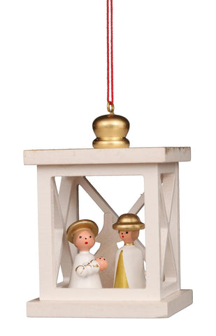 German Christmas Ornament: Lantern with Holy Family