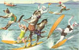 Postcard: Cats Water Skiing
