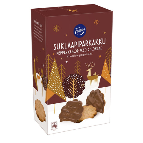 Finnish Gingerbread Cookies, Chocolate Covered: Fazer Suklaapiparkakku