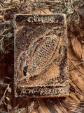 Blackened Wax Primitive Folk Art: Corn Seed Packet
