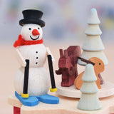 Snowman Music Box with Crank, from Germany