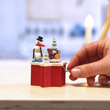 Snowman Music Box with Crank, from Germany