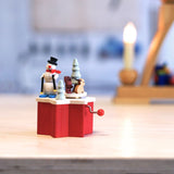 Snowman Music Box with Crank, from Germany