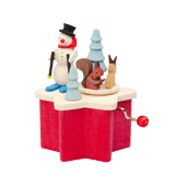 Snowman Music Box with Crank, from Germany
