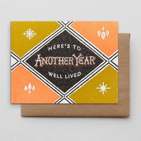 Another Year Well Lived Card, Letterpress Printed