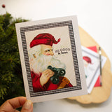 Christmas Card: Santa with Binoculars