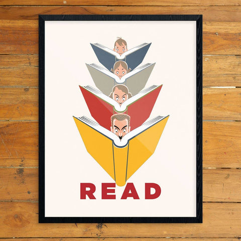 Art Print: Vintage WPA Read Book Lovers