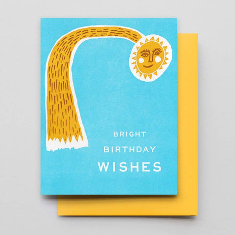 Bright Birthday Wishes Card, Letterpress Printed