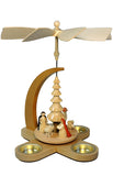 German Christmas Pyramid: Nativity with 3 Tea Lights