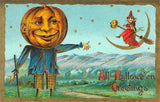 Postcard: Jack O' Lantern Scarecrow