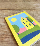 Scandi Greeting Card: Yellow House, Midsummer