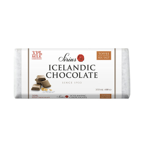 Nói Síríus Milk Chocolate Bar with Toffee & Icelandic Sea Salt, from Iceland