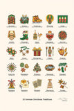 German Christmas Traditions / Poster Art Print