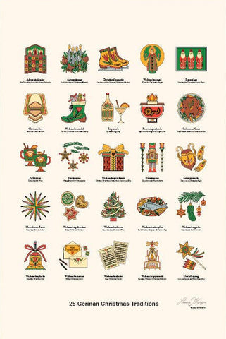 German Christmas Traditions / Poster Art Print