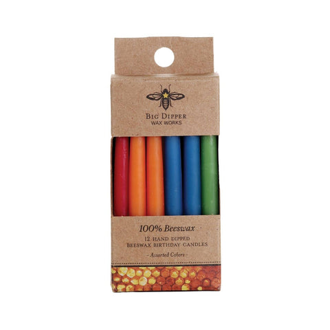 Birthday Candles: 100% Pure Beeswax, Hand-Dipped