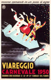 Postcard: Viareggio Carnevale Travel Poster, 1950