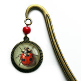 Ladybug Bronze Book Hook
